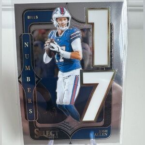 2024 Josh Allen Numbers Panini Select Buffalo Bills Card